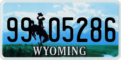 WY license plate 9905286