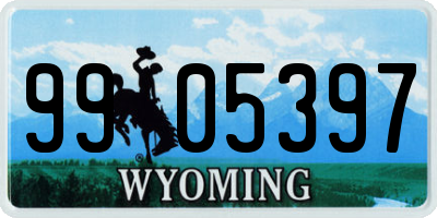 WY license plate 9905397