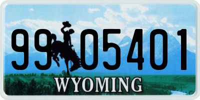 WY license plate 9905401