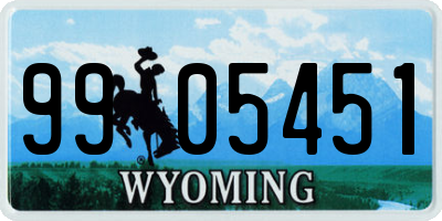WY license plate 9905451