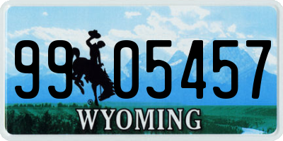 WY license plate 9905457