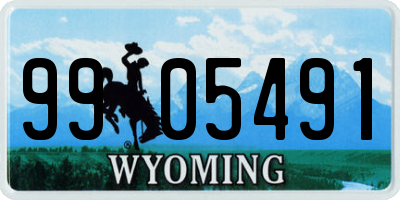 WY license plate 9905491