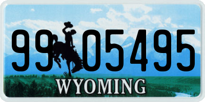 WY license plate 9905495