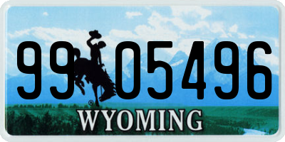 WY license plate 9905496