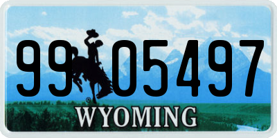 WY license plate 9905497
