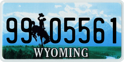 WY license plate 9905561
