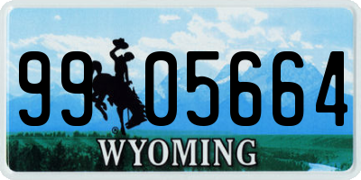 WY license plate 9905664