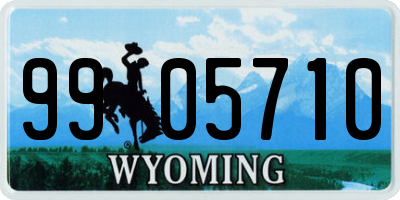 WY license plate 9905710