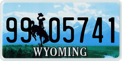WY license plate 9905741