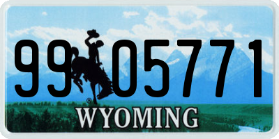 WY license plate 9905771