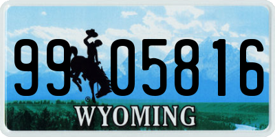 WY license plate 9905816