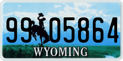WY license plate 9905864