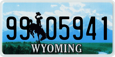 WY license plate 9905941