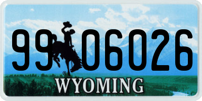 WY license plate 9906026