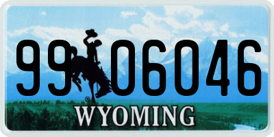 WY license plate 9906046
