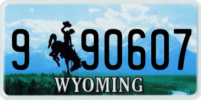 WY license plate 990607