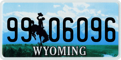 WY license plate 9906096