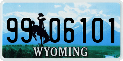 WY license plate 9906101