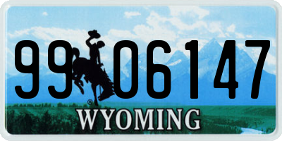 WY license plate 9906147