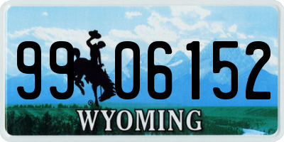 WY license plate 9906152