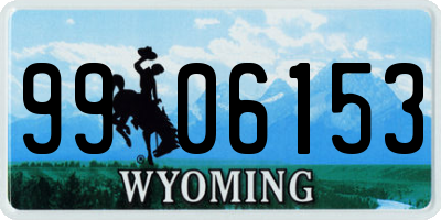 WY license plate 9906153
