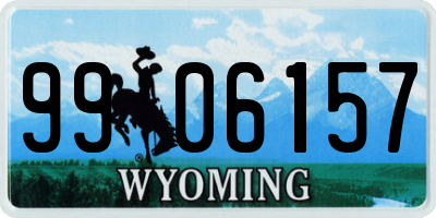 WY license plate 9906157