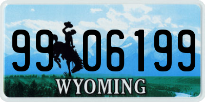 WY license plate 9906199