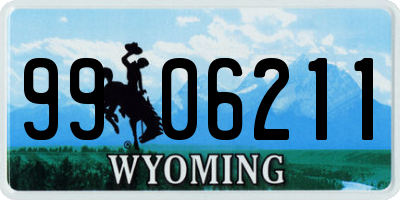WY license plate 9906211
