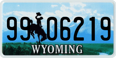 WY license plate 9906219