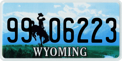 WY license plate 9906223