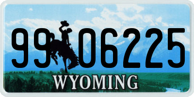 WY license plate 9906225