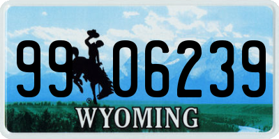 WY license plate 9906239