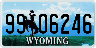 WY license plate 9906246