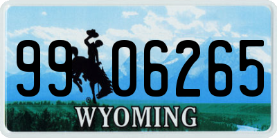 WY license plate 9906265
