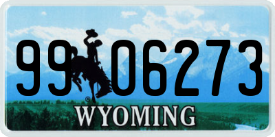 WY license plate 9906273