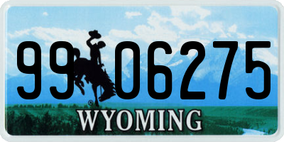 WY license plate 9906275
