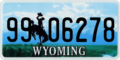 WY license plate 9906278