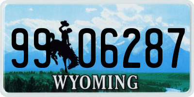 WY license plate 9906287