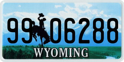 WY license plate 9906288