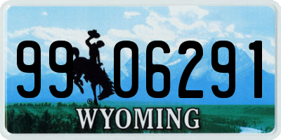 WY license plate 9906291