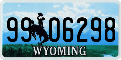 WY license plate 9906298