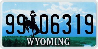 WY license plate 9906319