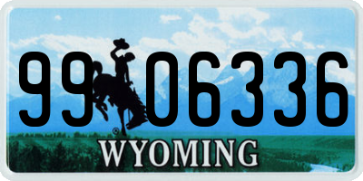 WY license plate 9906336