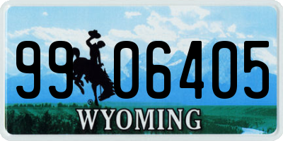 WY license plate 9906405