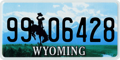 WY license plate 9906428