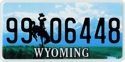 WY license plate 9906448