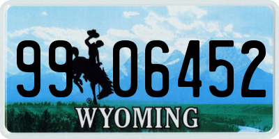 WY license plate 9906452