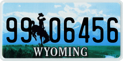 WY license plate 9906456