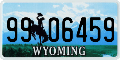 WY license plate 9906459