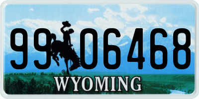 WY license plate 9906468